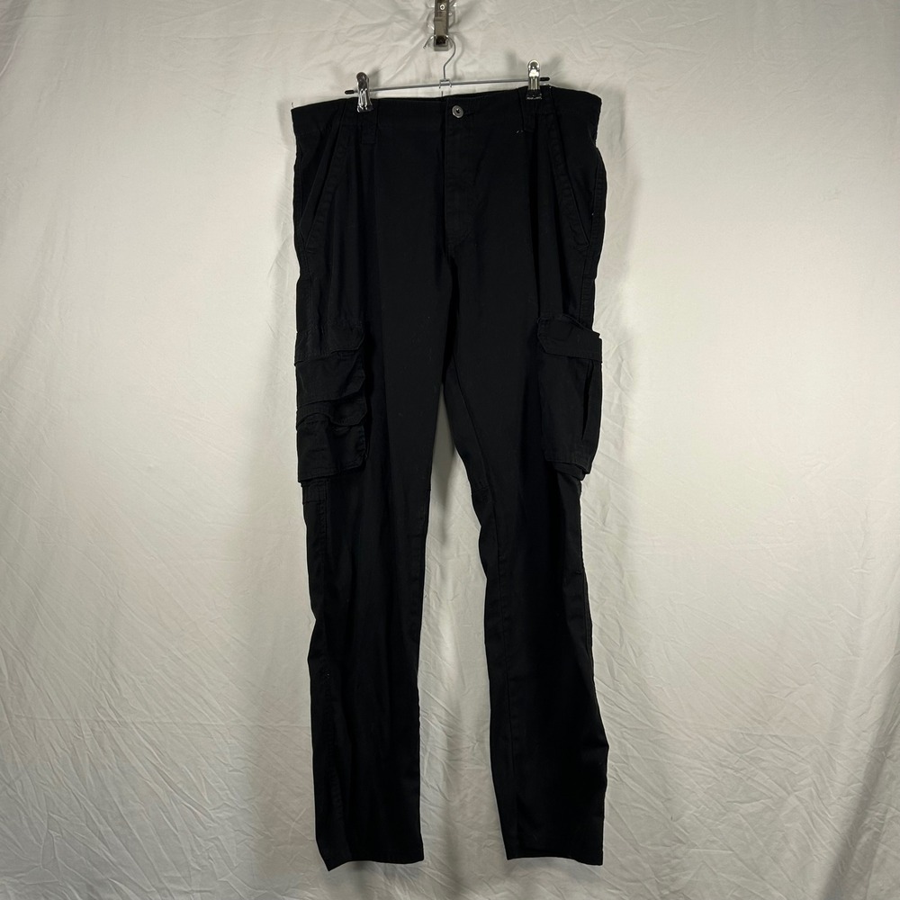 Wrangler Mens Regular‎ Taper Cargo Pants Black 34x30 Cotton Stretch 112326301